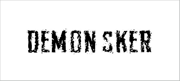 Demon Sker Zombie Font