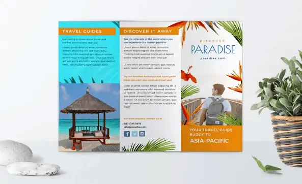 Travel Tri-Fold Brochure PSD Template