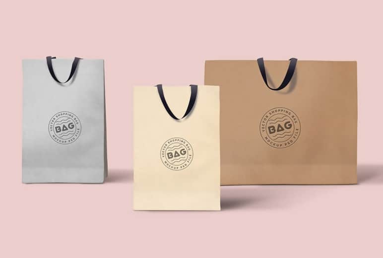 Free Shopping Bags PSD Template