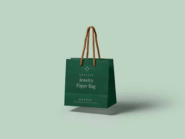 Free Mockup - Levatated Paper Bag