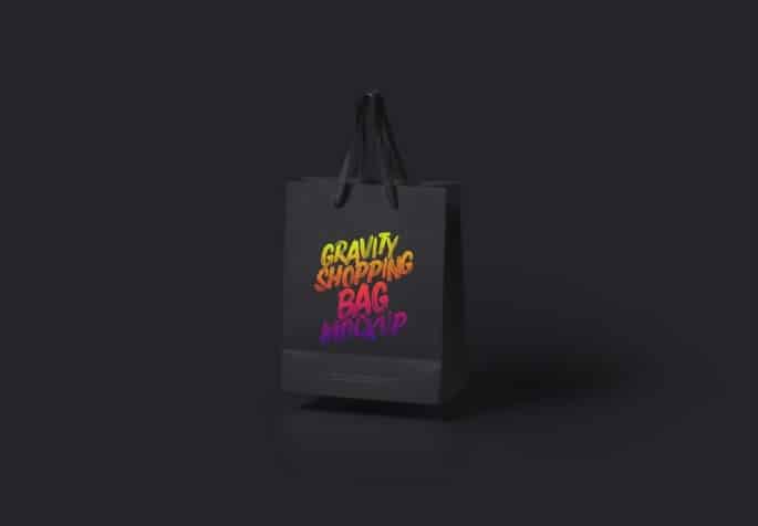 PSD Gravity Shopping Bag Mockup 2