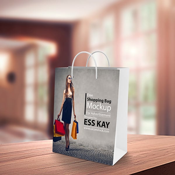 Free Mockup of Realistic Shopping Bag
