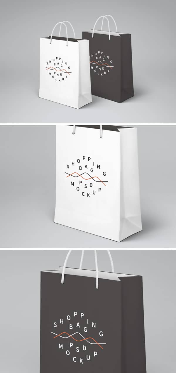 Free PSD Shopping Bag MockUp – 2 Bags