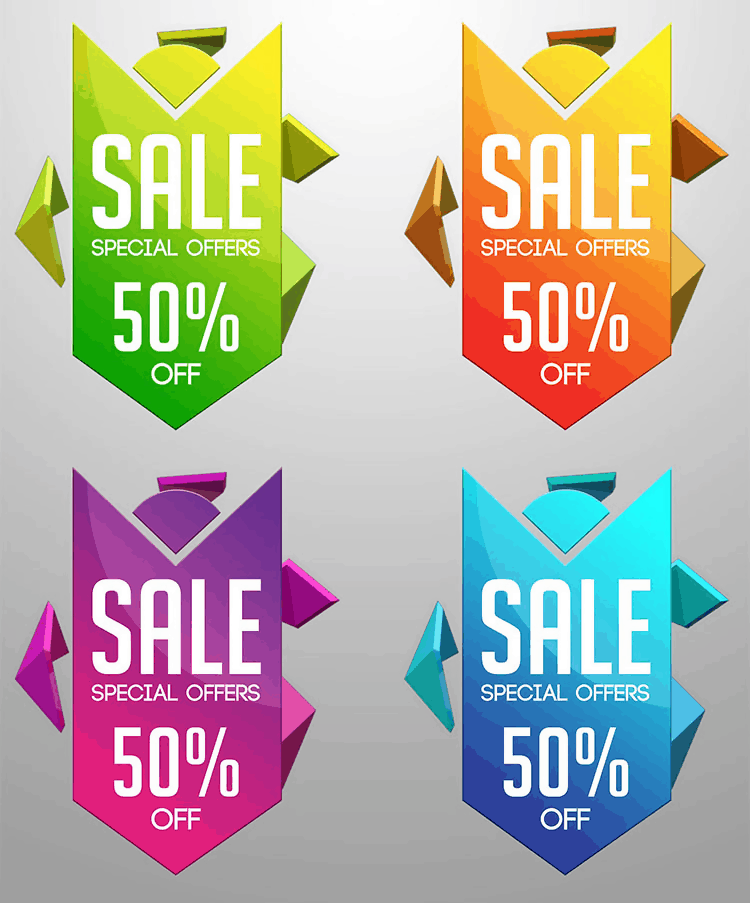 Sale Arrow Banner in PSD