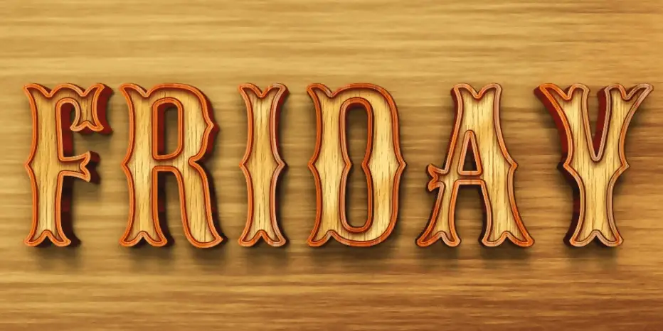 3D Wood Text Style
