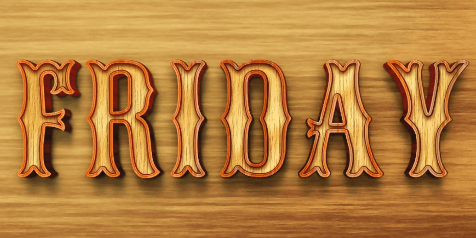 3D Wood Text Style