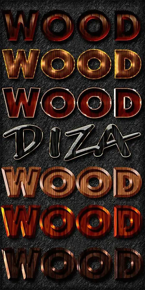 Wooden Photoshop Styles