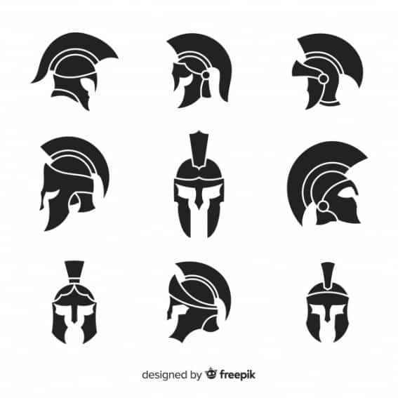 Silhouette Spartan Helmets