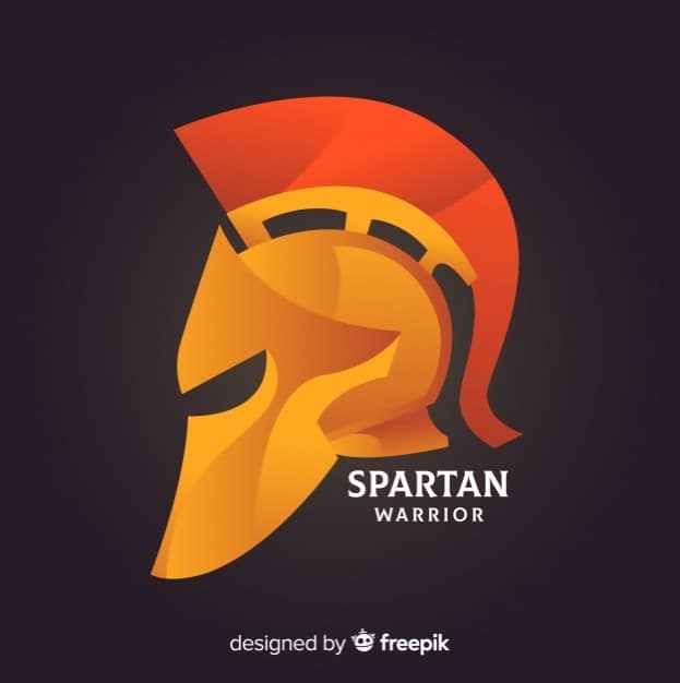 Classic Spartan Helmet with Gradient Styling