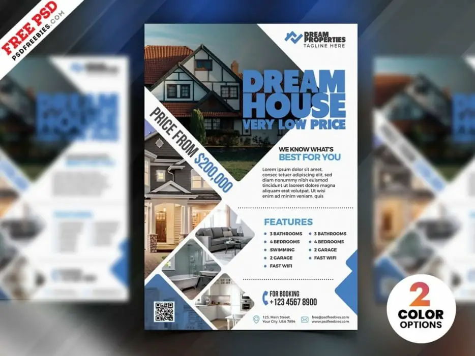 Free Flyer Design PSD - Modern Real Estate Theme