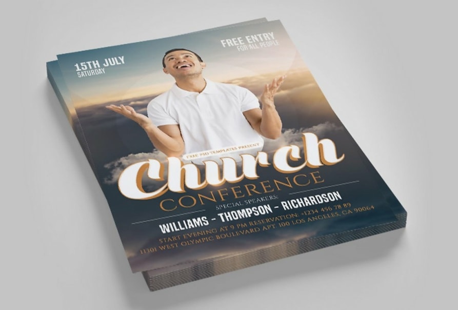 Free Flyer Template PSD - Church Sermon Theme