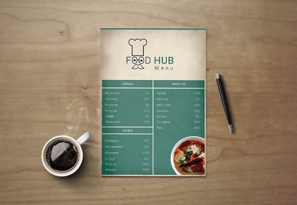 Free FoodHub Restaurant Menu