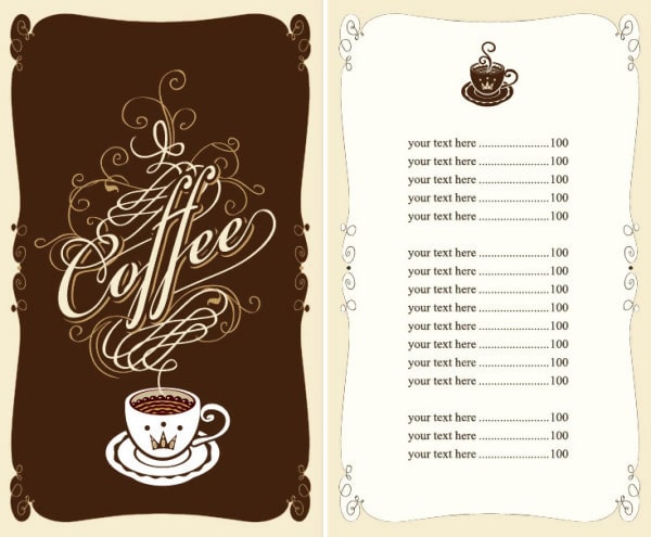 Menu Cover Template for Café and Restaurant