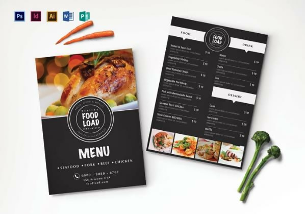 Free Menu Template for Dinner Party