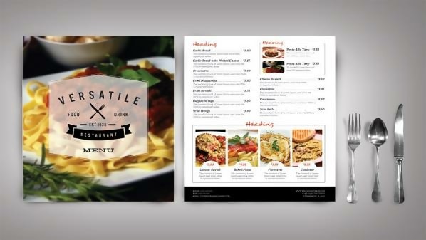 Free Modern Restaurant Menu