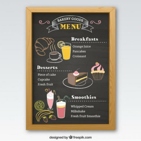 Bakery Menu Template