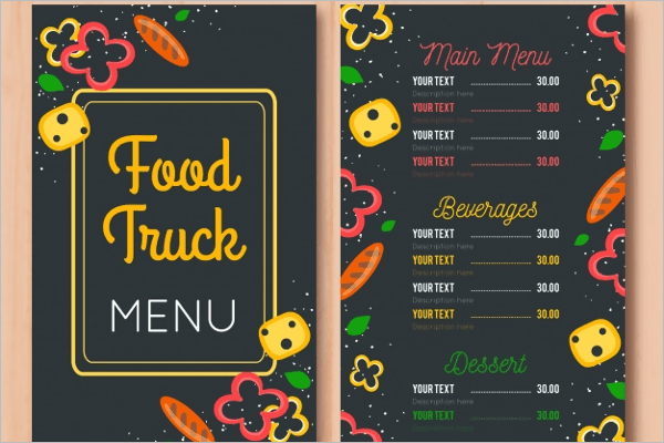 Multicolour Restaurant Menu Template