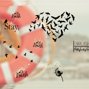 Flying Birds Brushes by Pretty Lady Swag