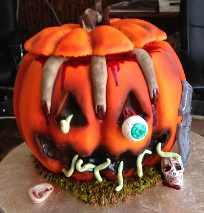 Zombie Pumpkin Cake