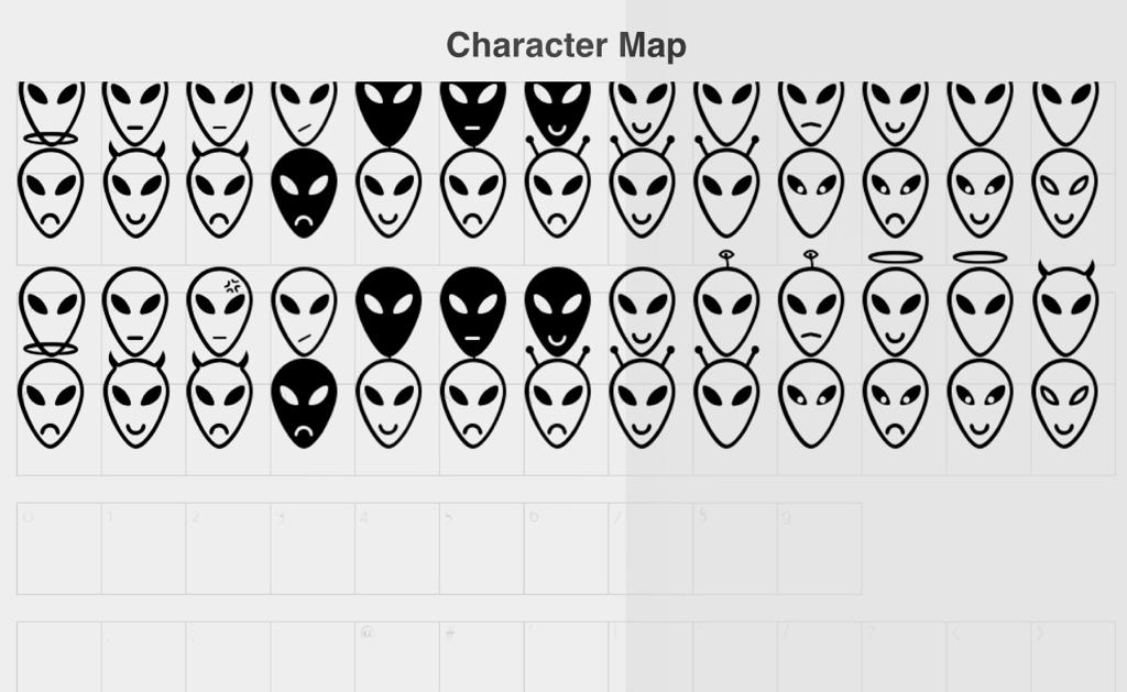 Alien Faces Font