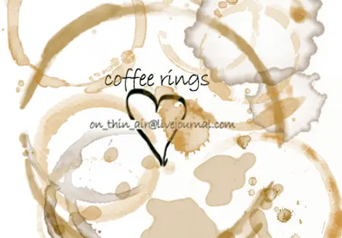 Grungy coffee rings and stains