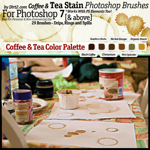 Coffee and Tea Stain Brushes by Keep waiting