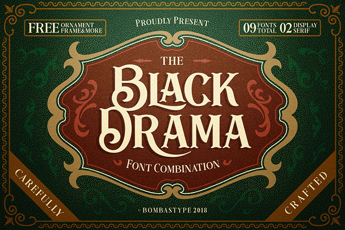 Black Drama Free Antique Retro Font