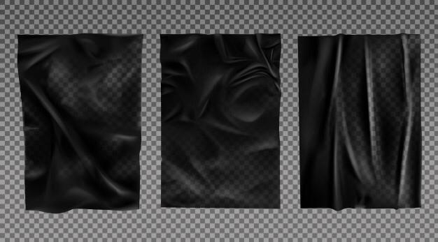 Black Wet Paper Texture Set Free Vector