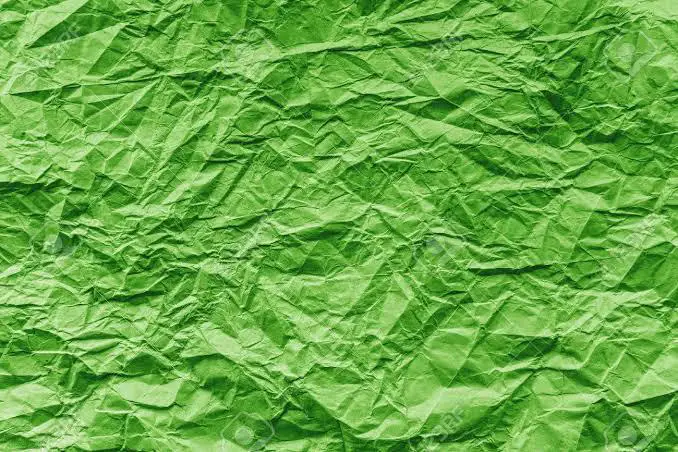 Green Crumpled Paper Texture