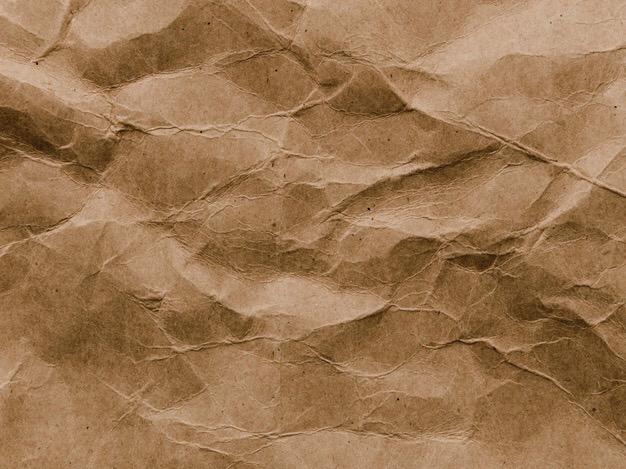 Crumpled Brown Paper Background Free Photo