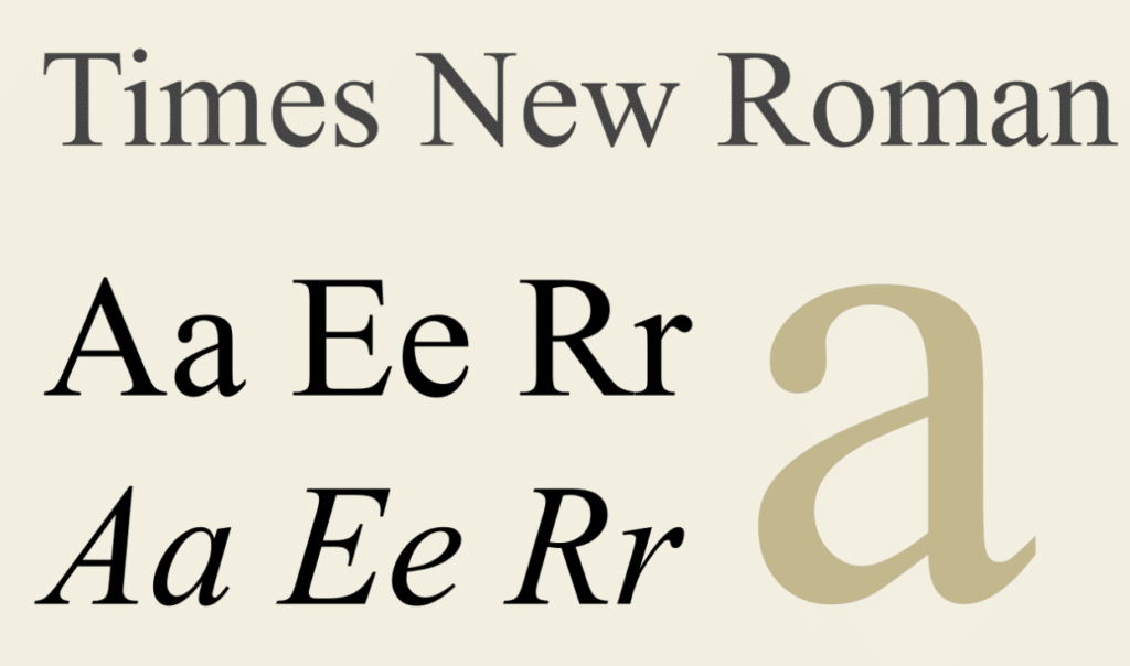 Times New Roman 